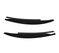 Bandes de paupières de phares Avant de Voiture, Bandes de paupières, Garniture de Couverture de Phare Avant de Voiture, décoration extérieure ABS Noir Brillant, Ensemble de 2