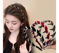 Bandes de Perles pour Femmes - 3 Bandes Élégantes | Serre-Têtes à Picots pour Femmes Filles Plage Mariage Soirée École Travail Dîner