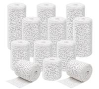 Bandes de Plâtre 12pcs Bande de Platre Séchage Rapide 20cm 15cm 10cm 5cm largeur x 270cm longueur Bandes Plâtrées en Tissu, Bande de Plâtre pour Moulage Travaux Manuels Modélisme Art