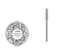 Bandes de Ponçage pour Ponceuse à Ongles Ensemble d'outils for dissolvant de vernis gel, bandes sable, 50 pièces Pour les prothésistes ongulaires(White240-50-B)