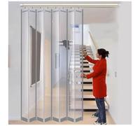 Bandes de porte en plastique PVC, kit de rideaux pliables à pousser et à tirer, solution transparente coupe-vent et isolée thermiquement pour porte d'entrée pour un usage commercial