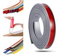 Bandes de protection des bords en TPE en forme de U, bandes de bordure en planche de bois pour plan de travail de table de garde-robe d'armoire, ruban de bordure, bandes de chant (28mm*2m,Gray)