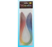 Bandes de quilling arc-en-ciel 3mmx48cm 100pcs