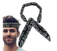 Bandes de refroidissement pour le cou, Écharpe rafraîchissante pour le cou,Refroidisseurs de cou bandana avec écharpe refroidie instantanée | Serviette froide, cravate imbibée imprimée autour du, Noir