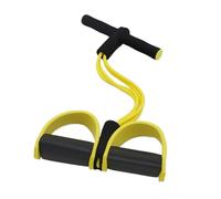 Bandes de résistance, 4 Tubes, pédales, Corde Traction for abdominaux, extenseur, Sangle d'étirement, équipement Yoga élastique en Latex for Le Fitness pour Fitness(Yellow)