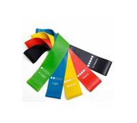 Bandes De Résistance 5 pièces/Ensemble Bandes de Caoutchouc résistance Yoga élastiques Musculation d'entraînement d'exercice Pilates Ceinture d'expansion équipement Fitness(Blue)