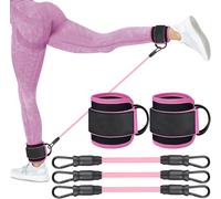 Bandes De Résistance Aux Chevilles Avec Poignets De 5pcs / Ensemble 10 Lb,20 Lb,30 Lb De Sangle D'épreuve Extensible À La Cheville Avec Des Anneaux D