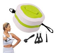 Bandes de résistance avec poignées, bande d'exercise portable, 9,06 x 7,87 po Arm Strength Trainer, Niveaux de résistance réglables, grip confortable pour la maison ou le voyage