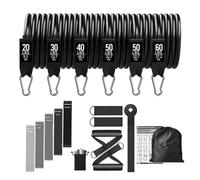 Bandes de résistance avec poignées Entraînement de Bande élastique résistance Butin Forme Physique 300 LB for l'entraînement(Set A-150LB-12PCS)