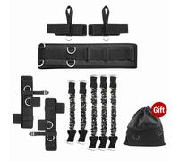 Bandes de résistance de boxe définissent la vitesse et la résistance à l'agilité Bandes d'entraînement pour la boxe Muay Thai Karate (Noir)
