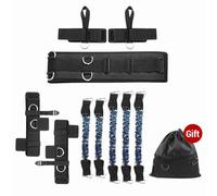 Bandes de résistance de boxe définissent la vitesse et la résistance à l'agilité Bandes d'entraînement pour la boxe Muay Thai Karate (Bleu)