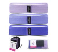 Bandes De RéSistance De Yoga En Tissu, 3 PièCes, Boucle D'entraîNement AntidéRapante, Bandes De Hanche Pour L'exercice Physique, Violet Clair, Violet Foncé