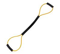 Bandes de résistance d'exercice avec poignées confortables - Corde de tension pour boxe ombre, MMA, fitness, entraînement en intérieur - Jaune - 6,8 kg