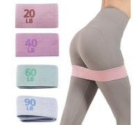 Bandes de résistance élastiques - Sangles d'înement en Nylon et Silicone de 26 Pouces, Ensemble de 4 pièces | Exercice de Remise en Forme pour Les Femmes Taille Cuisses Jambes fessiers Yoga