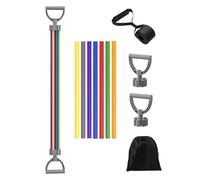 Bandes De Résistance Fitness - Sangle de Porte pour Exercices avec Bandes Élastiques,Entraînement de Force Corde de Tension 7 Tubes Équipement de Gym Portable pour Bras Corps Épaules