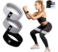 Bandes de Résistance, [Lot de 3] Bande Élastique Fitness avec 3 Niveaux de Résistance, Équipement d'Exercices pour Musculation Pilates Yoga, Boîte de Rangement Incluse