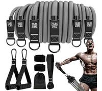 Bandes de résistance pour entraînement, 136 kg, bande d'assistance à la traction, 30 x 25 x 5 cm, équipement de gym à domicile, sangles de cheville, outil d'entraînement de force robuste pour homme et