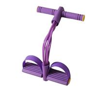 Bandes de résistance pour pédales avec poignée, 6 tubes NBR élastique avec cordon de serrage haute résistance à la traction, pour la maison, la gym, le yoga, l'exercice abdominal, portable, violet