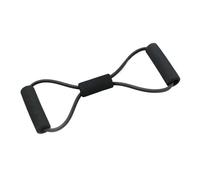 Bandes de résistance Tube élastique Ceinture en Caoutchouc Gym Yoga Gum Équipement de Fitness Entraînement Muscle Pull Rope Exercice 8 Mot Extenseur de Poitrine pour Le Fitness(Black)