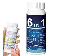 Bandes De Test De Bain À Remous - Kit De Test D'eau 6 En 1 Pour Piscine, Spa, Fontaine, Étang Et Eau Douce, Chlore Précis, PH, Alcalinité, Dureté Et Des Bandes De Tesst De Brome Pour L'eau Salée