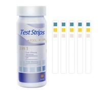 Bandes De Test D'eau - 50 Bandes De Papier Pour Test De PH Résidu De L'eau | Bandes Réactives Multifonctionnelles Pour L'eau De La Piscine | Documents De Test De Qualité De L'eau | Strisc