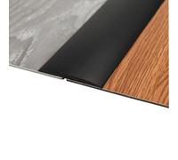 Bandes De Transition Autocollantes For Parquet En PVC, Bandes De Séparation Plates, Bandes De Joint De Seuil Et Bandes De Recouvrement De Sol.(Black,1.57in(4cm))