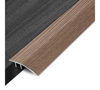 Bandes de Transition de Sol, Bande de Transition Robuste for Sol Moquette sur carrelage, Bande de Transition de seuil métallique Effet Grain de Bois(A)