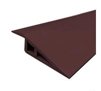 Bandes de transition de sol en PVC de 1 mètre pour moquette et sol fin, offrant une finition des bords et des transitions de hauteur de sol sûres avec design flexible (marron foncé)