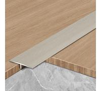 Bandes de transition de sol, garniture de moulure en T en aluminium, bande de transition en T en aluminium, jonction des espaces de plancher des planches stratifiées(White,4CM*0.9M*3 Pieces)