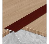 Bandes de transition de sol, garniture de moulure en T en aluminium, bande de transition en T en aluminium, jonction des espaces de plancher des planches stratifiées(Red,4CM*0.9M*3 Pieces)