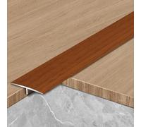 Bandes de transition de sol, garniture de moulure en T en aluminium, bande de transition en T en aluminium, jonction des espaces de plancher des planches stratifiées(Yellow-brown,4CM*0.9M*3 Pieces)