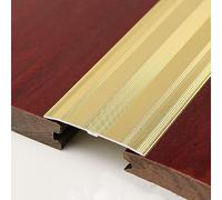 Bandes de Transition en Alliage d'aluminium de 6 cm de Large et 90 cm de Long for sols stratifiés, Bordures de Porte en Bois/Moquette et carrelage, 1 pièce(Gold)