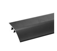 Bandes de transition en aluminium, barre de transition en aluminium moulé, plinthe de porte pour stratifié, sol, tapis et vinyle, avec colle, facile à installer (noir, 140 cm)