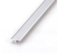 Bandes de transition en T, La transition en aluminium de moulage T dépouille 15-40mm large multicolore for les sols stratifiés et carrelés(White,W 15mm)