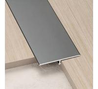 Bandes de transition for sols en T Plats Séparateurs de sol Bordures Profilés en aluminium for raccordement de joint seuil carrelages(Gray1,25mm L2.7m/9ft)