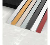 Bandes de transition pour portes, Bande de seuil en aluminium for sol sans perçage, lot de 3, multicolore, 10-60 mm(Schwarz,35mm/1.37in)