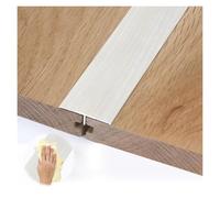 Bandes de transition pour sol en T, Lot de 3 bandes de transition en aluminium en forme de T, multicolores, 3,3 cm x 90 cm(White)