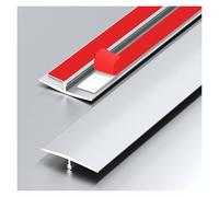 Bandes de transition pour sols, Bande auto-adhésive de transition plancher d'alliage d'aluminium for des tailles multiples multicolores lacunes(Silver,130 * 4cm)