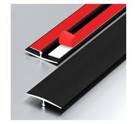 Bandes de transition pour sols, Bande auto-adhésive de transition plancher d'alliage d'aluminium for des tailles multiples multicolores lacunes(Schwarz,130 * 4cm)