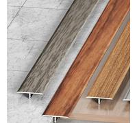 Bandes De Transition T En Aluminium Effet Bois, 3 Pièces X 90 CM,Barre Seuil Pour Carrelage Stratifié, Vinyle, Séparateur Plancher Jointure De Sol(Arctic Gray,3pcs*90 * 2cm)