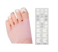 Bandes de vernis pour ongles des orteils autocollants en gel scintillant films à ongles complets semi-durci pour femmes filles enfants semi-durcis autocollants à paillettes polonaises