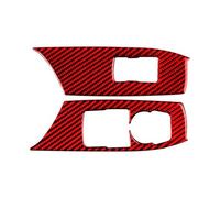 Bandes Décoration Autocollant Décoratif De Couverture Cadre Panneau Commande Levage Fenêtre Voiture En Fiber Carbone Pour Chevy Pour Camaro 2017 - 2022(Rouge)