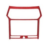 Bandes Décoration Autocollant En Fiber De Carbone Pour Panneau Navigation Sortie D'air Centrale Voiture Cadre Décoratif Pour Ford Pour Explorer 2013 - 2019(Rouge)