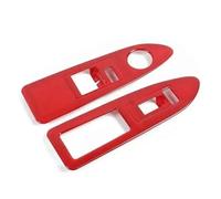 Bandes Décoration Couvercle De Panneau Décoration Bouton Commutation Lève-vitre Intérieur Voiture Pour Dodge Pour Challenger 2009 2010 2011 2012 2013 2014(Rouge)