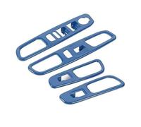 Bandes Décoration Couverture Décoration Panneau Bouton Lève-vitre Intérieur Voiture Pour Jeep Pour Renegade 2016 2017 2018 2019 2020 2021 2022 2023 2024(Bleu)