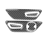 Bandes Décoration Pour Ford Pour Mustang GT 2015-2021 Voiture Fiber Carbone Siège Intérieur Ajuster Bouton Panneau Cadre Revêtement D'habillage Autocollant Décor(L)