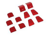 Bandes Décoration Sortie D’Air Voiture 11 Pièces Voiture Lève-vitre Bouton Interrupteur Porte Ouverte Autocollant Garniture pour Tesla pour Modèle 3 pour Modèle pour Y Alliage D'aluminium(Rouge)