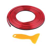Keenso Bandes décoratives Bandes de Moulage Garniture Autocollants intérieurs Voiture 5 m (Rouge)-Car Interior Moulding