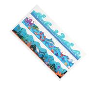 Bandes décoratives en papier pour tableau d'affichage droit - Multicolore