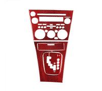 Bandes Décoratives Intérieures Voiture Autocollant Décoratif De Panneau De Navigation Radio En Fiber De Carbone Couverture Pour Subaru Pour Legacy Pour Outback 2005-2009(Red 10)